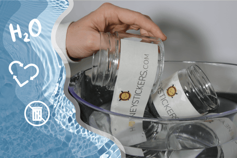 Wasserlösliche Honigetiketten