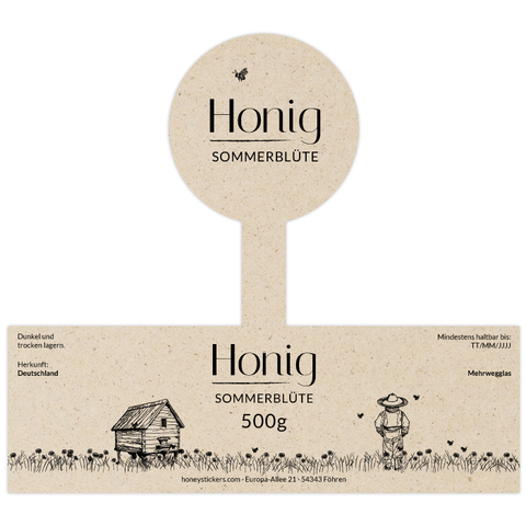 Idyllische Ida – Etikett mit Gewährverschluss 500g (Kunststoffdeckel)