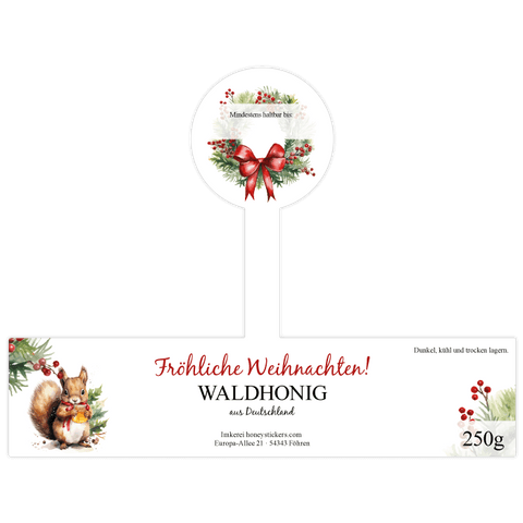 Fröhlicher Fridolin - Etikett mit Gewährverschluss 250g (Twist-Off)