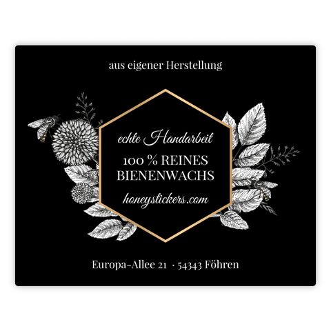 Nobler Norbert – Rechteckiger Aufkleber 50x40mm für Kerzen im 250g-Glas