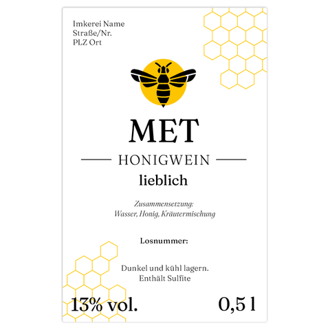 Charmanter Charly – Rechteckiges Flaschenetikett 65x100mm für 500ml Met