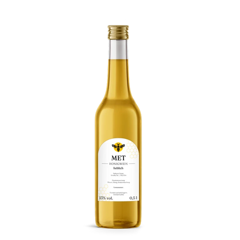 Charmanter Charly – Rechteckiges Flaschenetikett mit Abrundung 65x100mm für 500ml Met