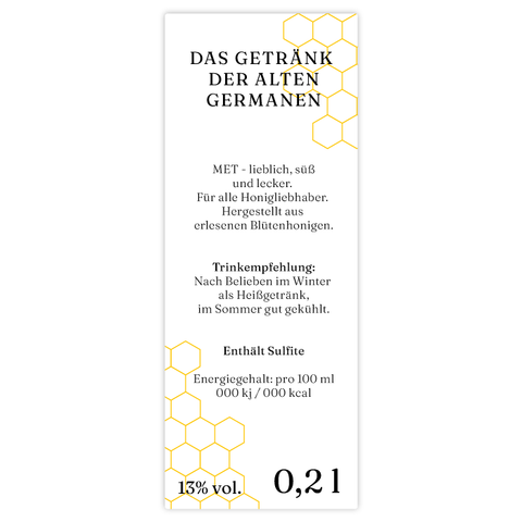 Charmanter Charly – Rechteckiges Rückenetikett 35x90mm für 200ml Met