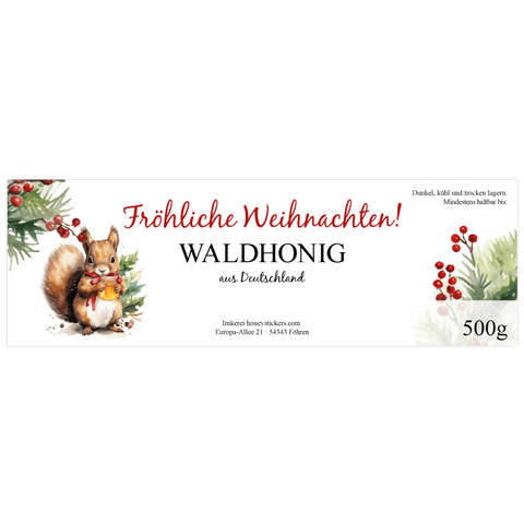 Fröhlicher Fridolin - Rechteckiges Etikett 500g (Kunststoffdeckel)