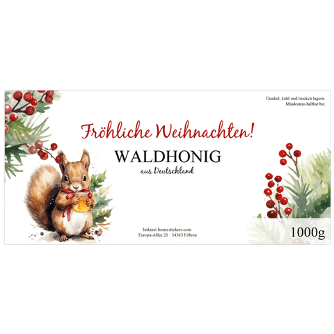 Fröhlicher Fridolin - Rechteckiges Etikett 1000g (Twist-Off)