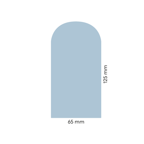 Moderner Marlo – Rechteckiges Flaschenetikett mit Abrundung 65x125mm für 750ml Met