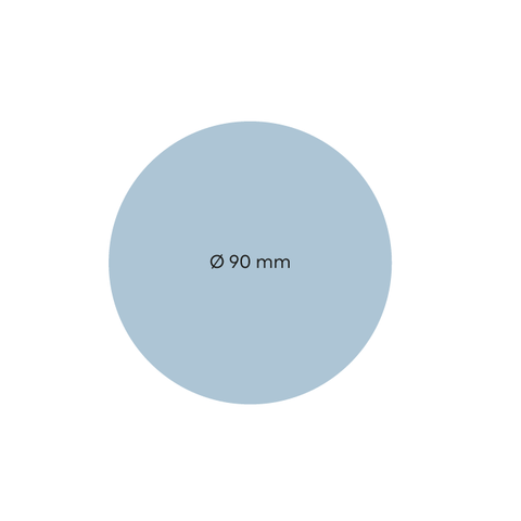 Leere Lola – Rundes Flaschenetikett mit Abrundung 90x90mm für 750ml Met