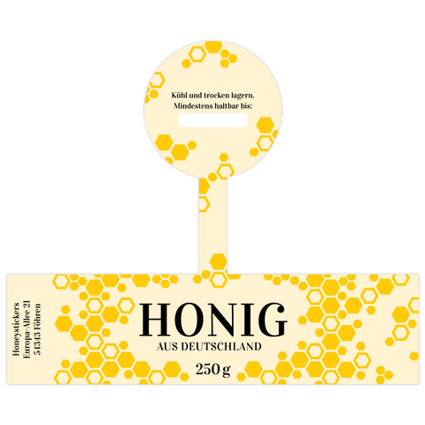 Gelber Gustav – Etikett mit Gewährverschluss 250g (Kunststoffdeckel)