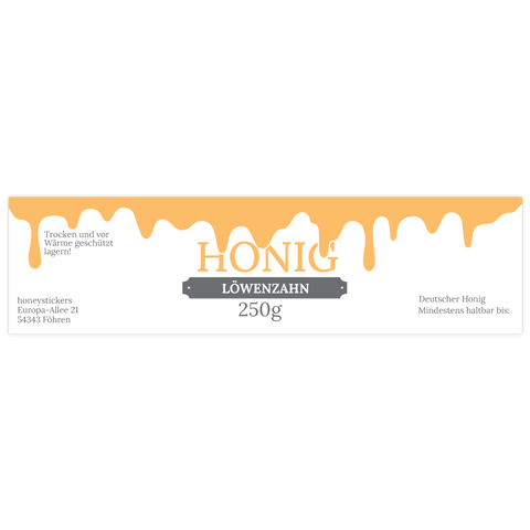 Klebriger Klaus – Rechteckiges Etikett 250g (Kunststoffdeckel)