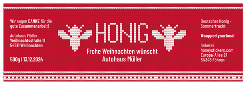 Weihnachtsetiketten für dein Honigglas – süße Weihnacht!