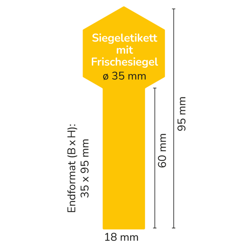 Leere Lola – Siegeletikett Hexagon 160g (Deep-Twist-Off)