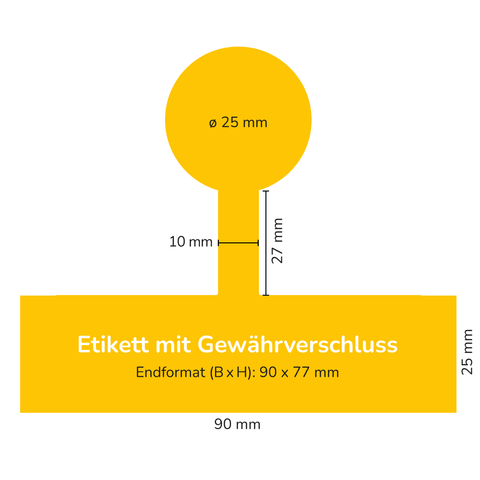 Leere Lola - Etikett mit Gewährverschluss 50g (Twist-Off)