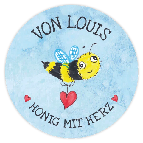 Lustiger Louis – Deckeletikett 500g (Kunststoffdeckel)