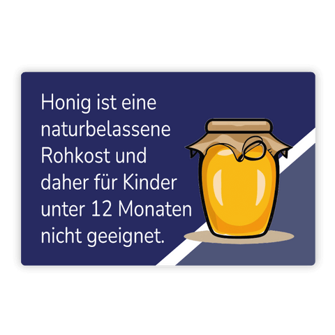 Rechteckiger Sticker 35x23mm - Verzehrhinweis