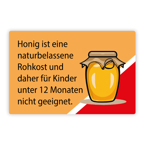 Rechteckiger Sticker 35x23mm - Verzehrhinweis