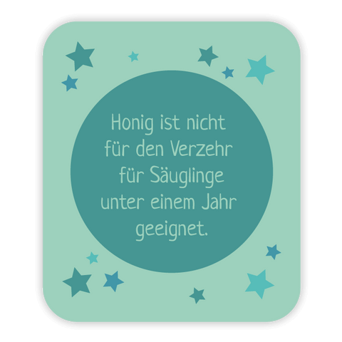Rechteckiger Sticker 30x35mm - Verzehrhinweis