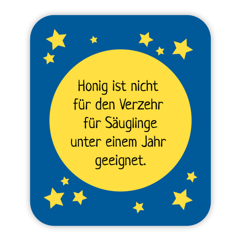 Rechteckiger Sticker 30x35mm - Verzehrhinweis