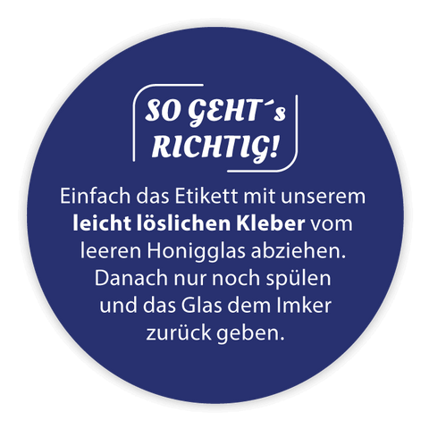 Runder Sticker 35x35mm - So geht´s richtig