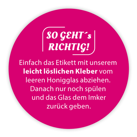 Runder Sticker 35x35mm - So geht´s richtig