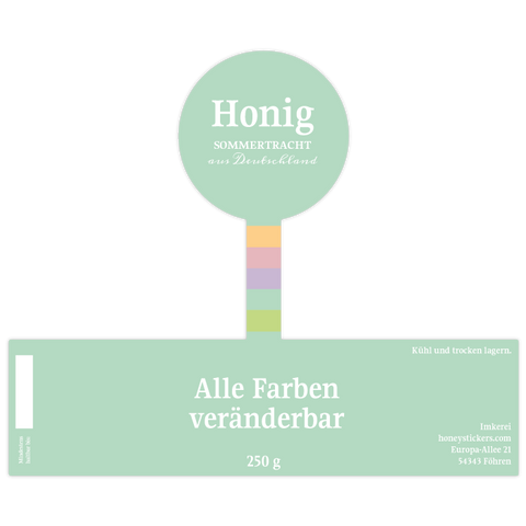 Kunterbunte Karla - Etikett mit Gewährverschluss 250g (Kunststoffdeckel)