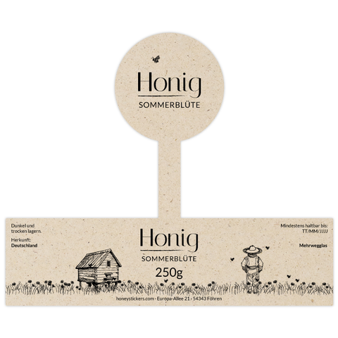 Idyllische Ida – Etikett mit Gewährverschluss 250g (Kunststoffdeckel)