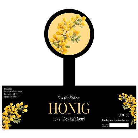 Elegante Elena – Etikett mit Gewährverschluss 500g (Kunststoffdeckel)