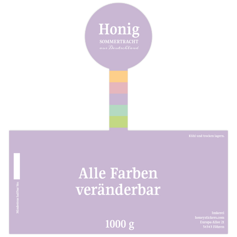 Kunterbunte Karla - Etikett mit Gewährverschluss 1000g (Twist-Off)
