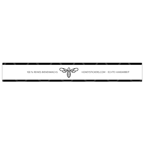 Moderner Marlo – Banderolenetikett 150x20mm für Wabenkerzen Ø40mm