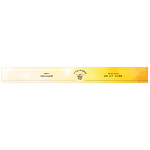 Sonnige Sophia – Banderolenetikett 190x20mm für Wabenkerzen Ø55mm