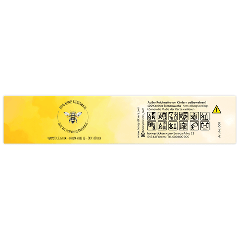 Sonnige Sophia – Banderolenetikett 145x30mm für Stumpenkerzen Ø45mm