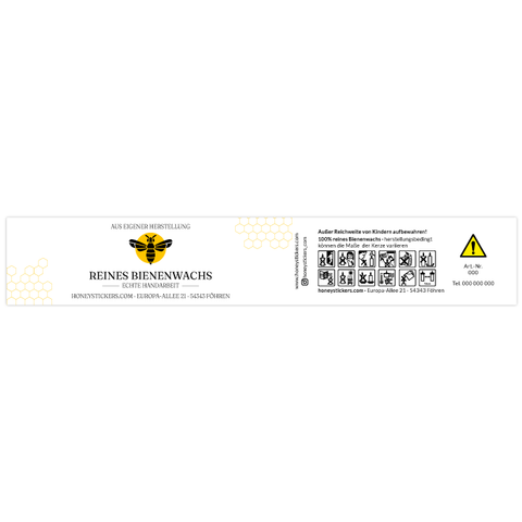 Charmanter Charly – Banderolenetikett 205x35mm für Stumpenkerzen Ø60mm