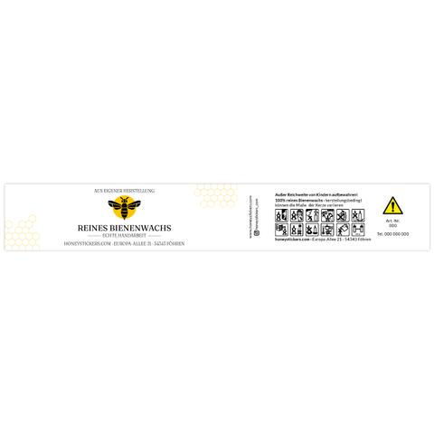 Charmanter Charly – Banderolenetikett 225x35mm für Stumpenkerzen Ø65mm