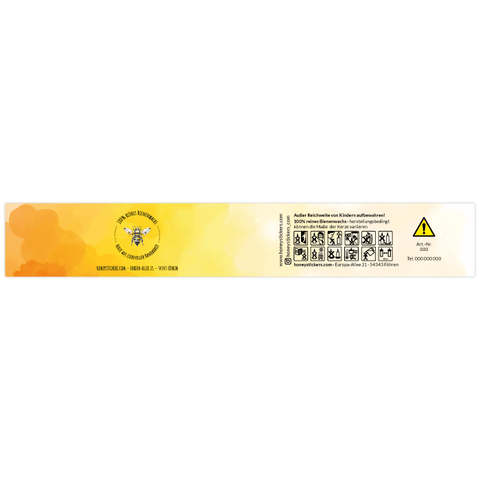 Sonnige Sophia – Banderolenetikett 225x35mm für Stumpenkerzen Ø65mm
