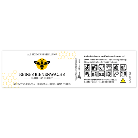 Charmanter Charly – Banderolenetikett 145x40mm für Stumpenkerzen Ø45mm