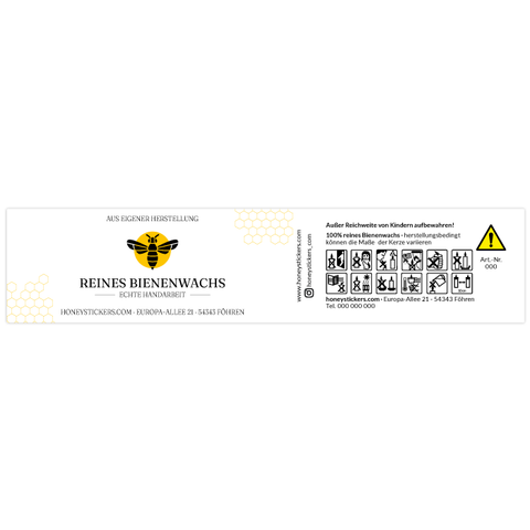 Charmanter Charly – Banderolenetikett 205x45mm für Stumpenkerzen Ø60mm
