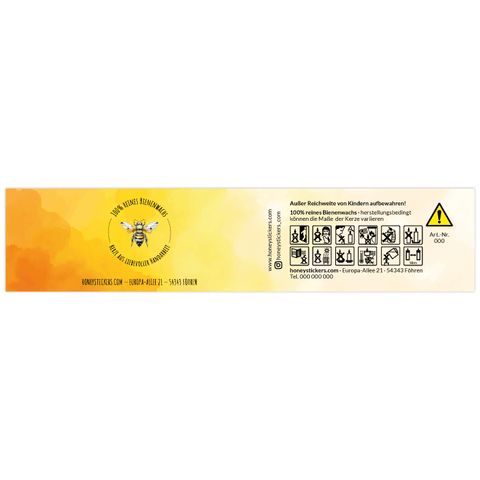 Sonnige Sophia – Banderolenetikett 205x45mm für Stumpenkerzen Ø60mm