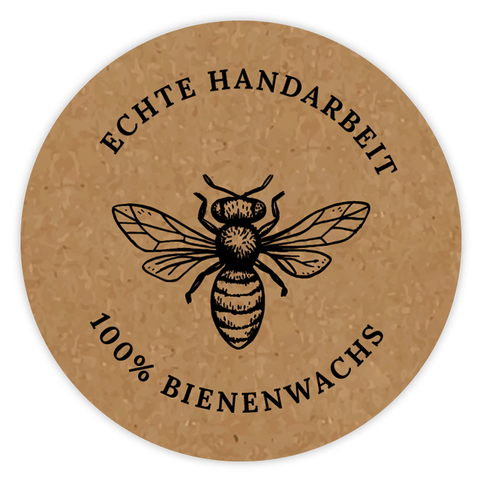 Natürliche Nadja – Runder Deckelaukleber 55x55mm für Kerzen im 500g-Glas