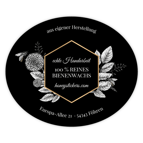 Nobler Norbert – Ovaler Aufkleber 60x50mm für Kerzen im 375g-Glas