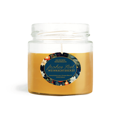 Leuchtende Leonie – Ovaler Aufkleber 60x50mm für Kerzen im 500g-Glas