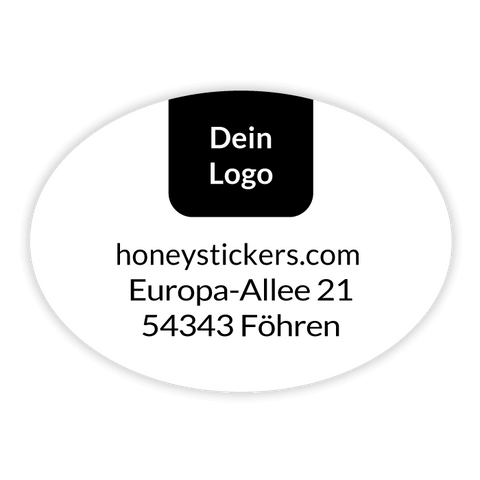 Adresse – Ovaler Kerzensticker 35x25mm