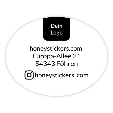 Adresse – Ovaler Kerzensticker 45x35mm