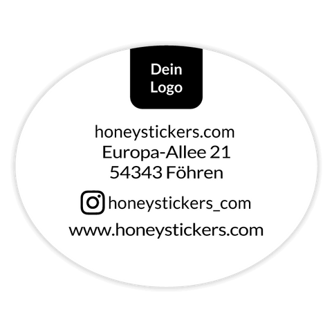 Adresse – Ovaler Kerzensticker 50x40mm