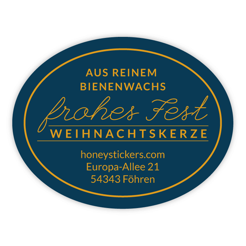 Leuchtende Leonie – Ovaler Aufkleber 45x35mm für Stumpenkerzen Ø60mm
