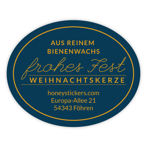 Leuchtende Leonie – Ovaler Aufkleber 50x40mm für Stumpenkerzen Ø65mm