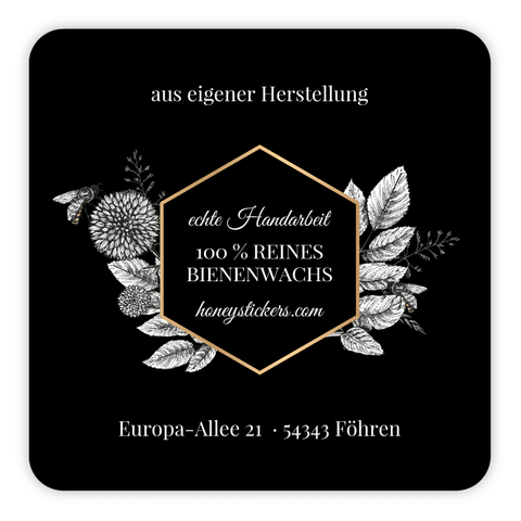 Nobler Norbert – Quadratischer Aufkleber 40x40mm für Kerzen im 250g-Glas