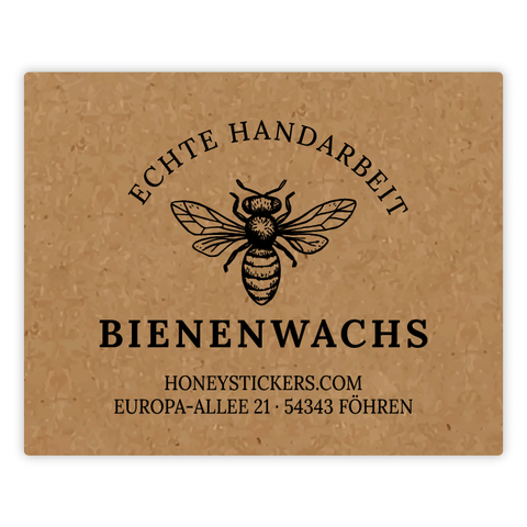 Natürliche Nadja – Rechteckiger Aufkleber 50x40mm für Kerzen im 250g-Glas