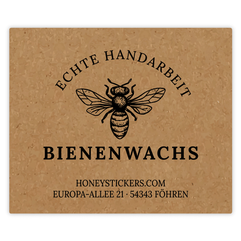 Natürliche Nadja – Rechteckiger Aufkleber 60x50mm für Kerzen im 375g-Glas