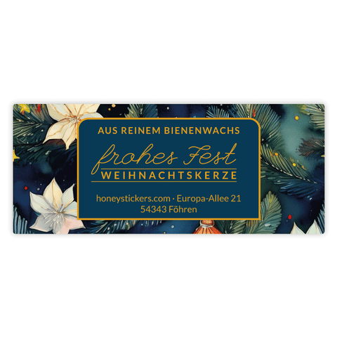 Leuchtende Leonie – Rechteckiger Aufkleber 60x25mm für Kerzen im 50g-Glas