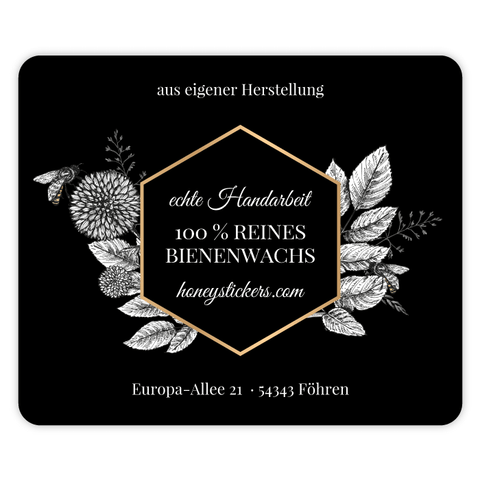 Nobler Norbert – Rechteckiger Aufkleber mit abgerundeten Ecken 60x50mm für Kerzen im 500g-Glas