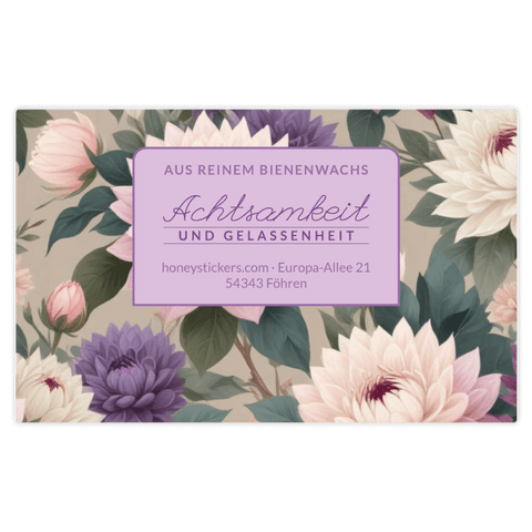 Gelassene Gerda – Rechteckiger Aufkleber 80x50mm für Kerzen im 500g-Glas